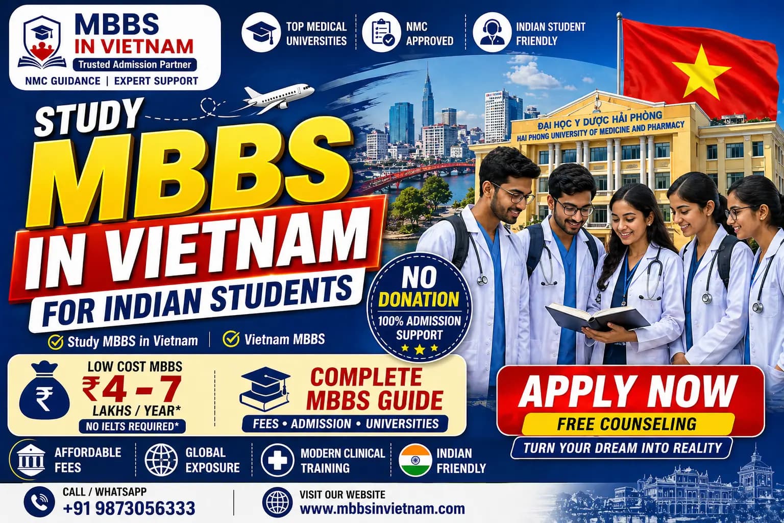 MBBS in Vietnam Fees Breakdown: Tuition, Hostel & Total Cost